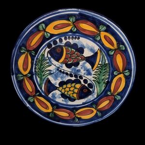 ❤️ TALAVERA MEXICAN POTTERY PLATE TRINKET DISH